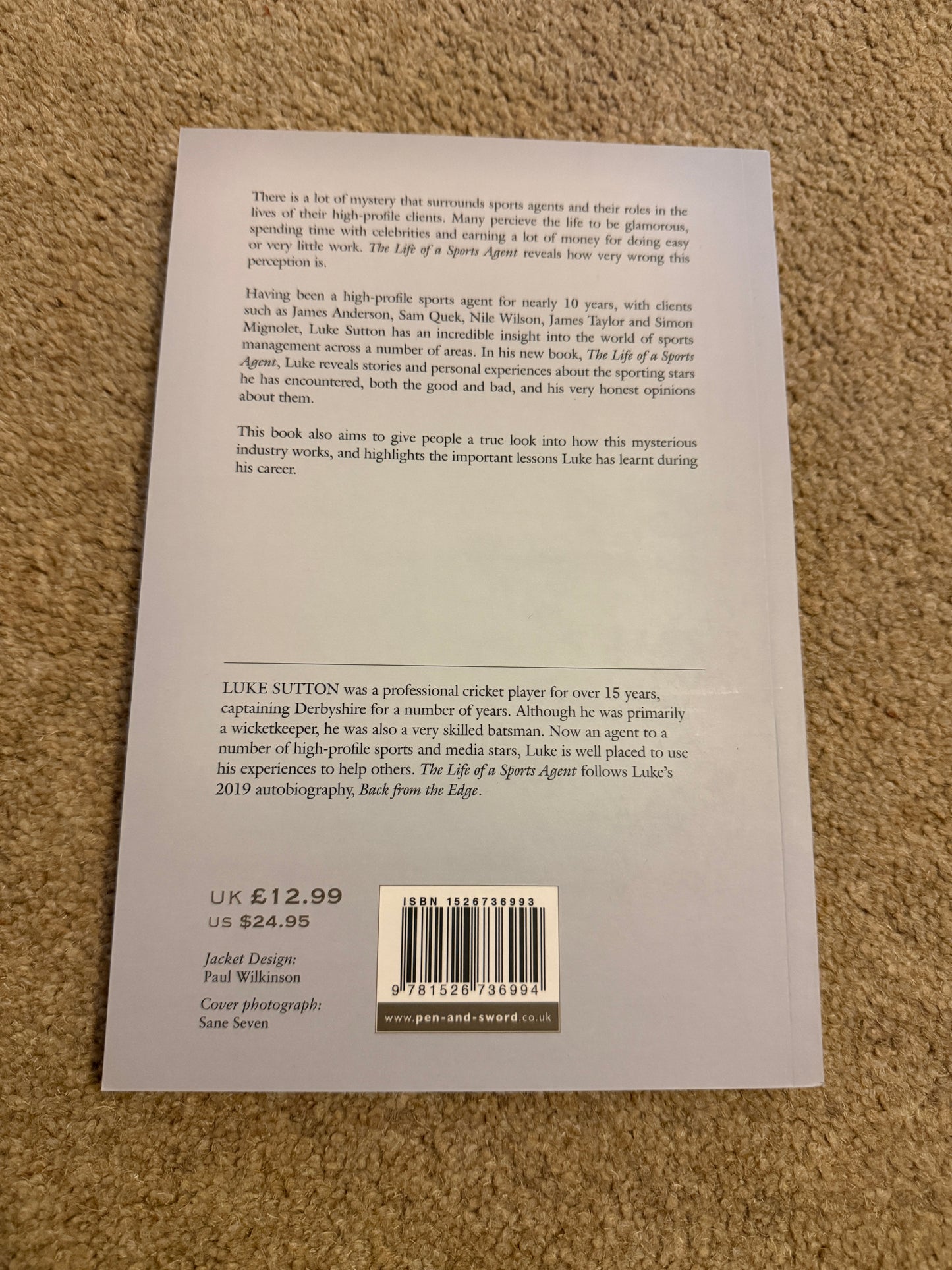 FINAL CLEARANCE - The Life of a Sports Agent - Luke Sutton